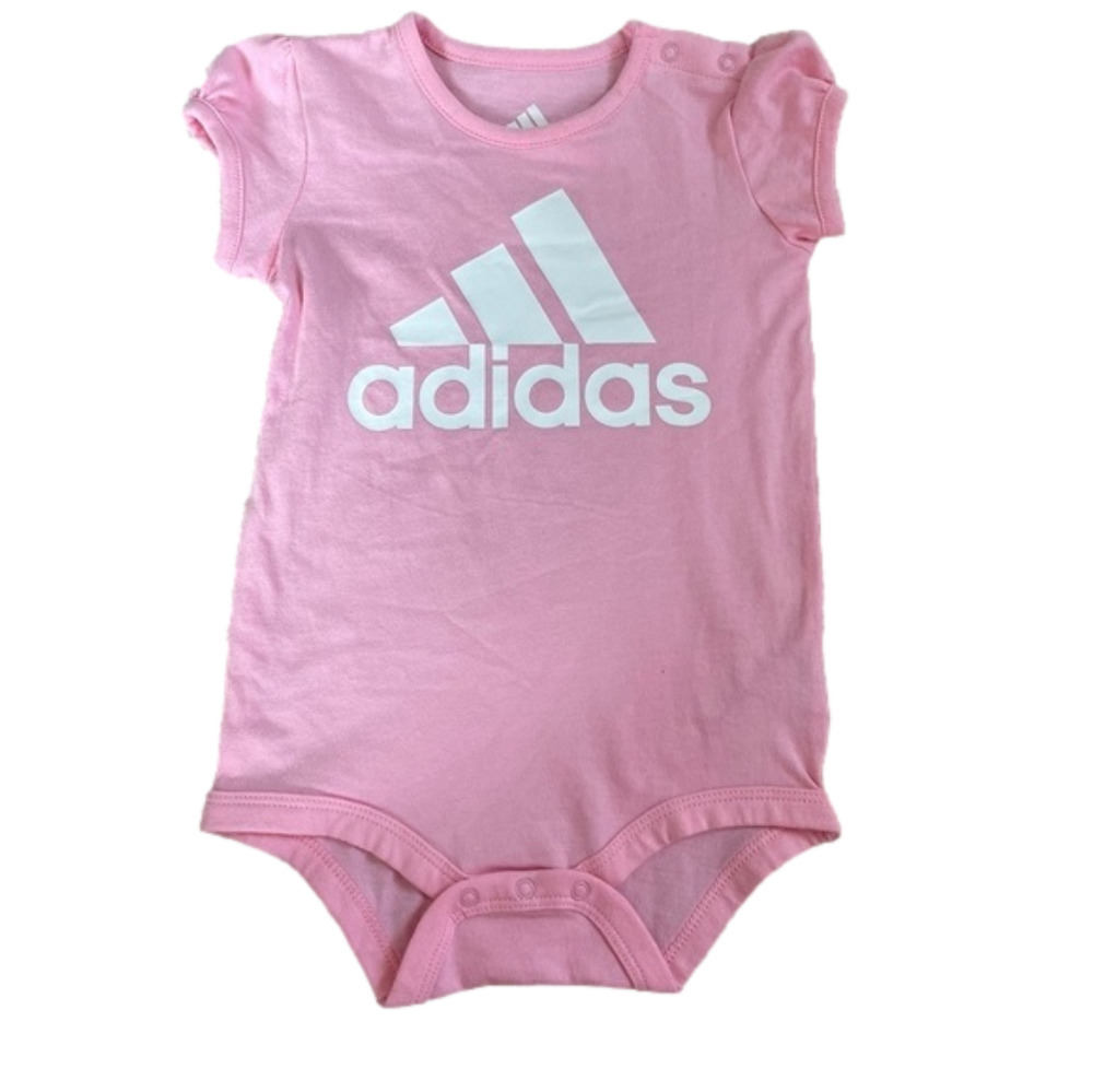 NWT Adidas girls pink 18M onesie